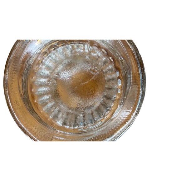 Set 2 Vintage Clear Glass Apothecary Candy Jars Pedestal Ribbed Collar Canada 9" - Picture 4 of 10